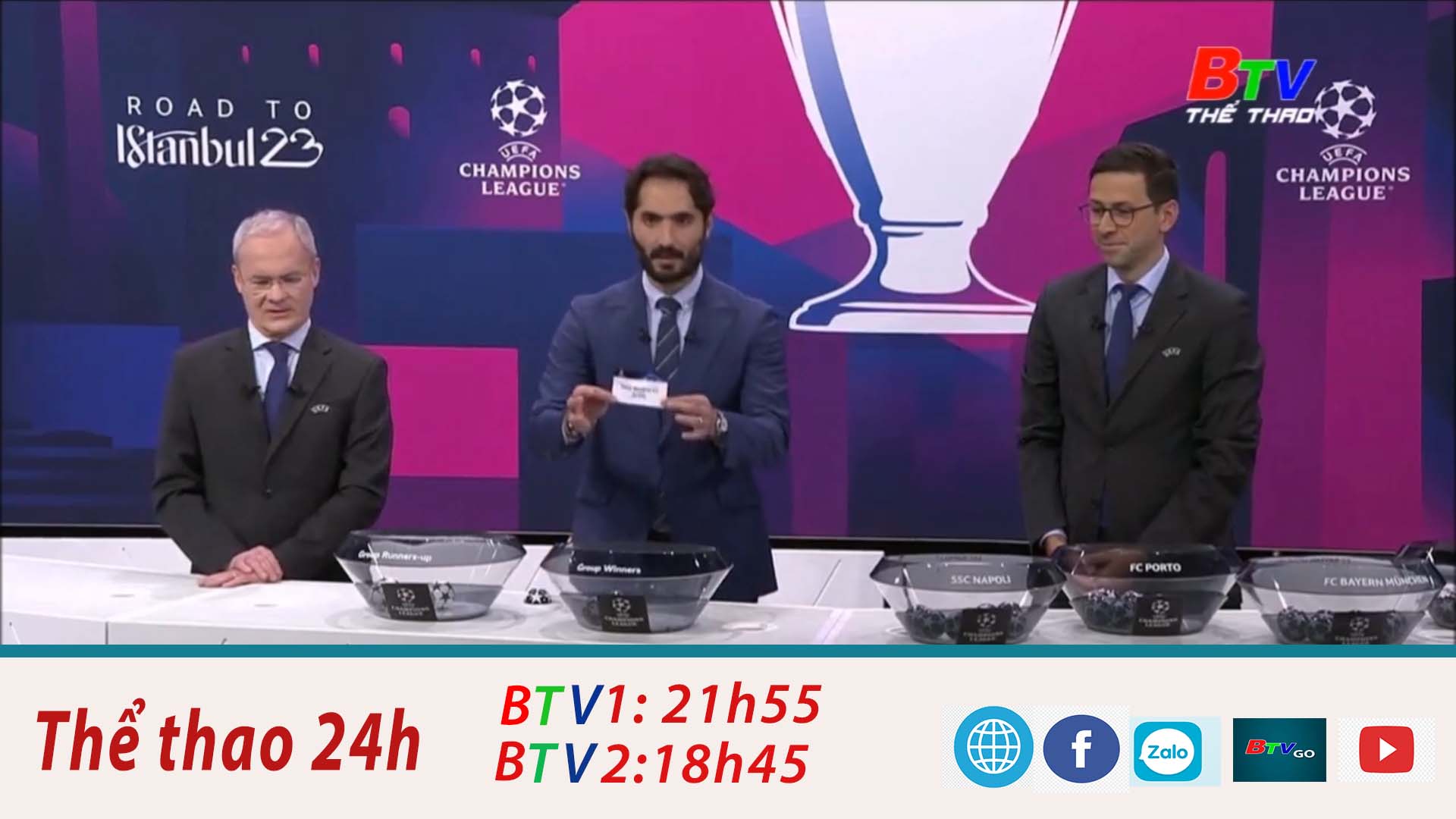 	Kết quả bốc thăm vòng 1/8 UEFA Champions League